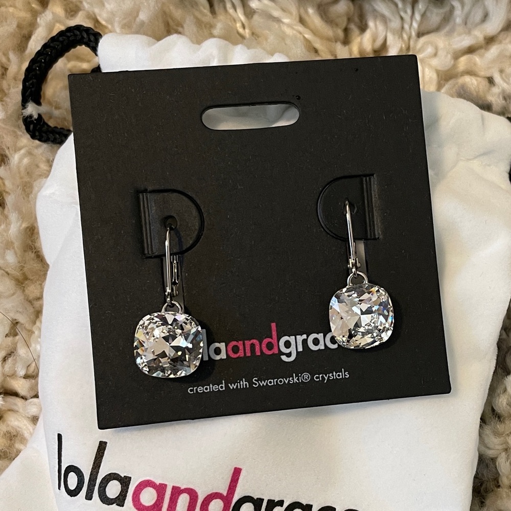 Lola & Grace Swarovski Crystal Solitaire Earrings